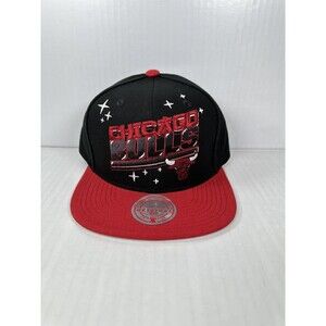 Mitchell & Ness Chicago Bulls Anime Black Red Snapback Hat Cap BRAND NEW